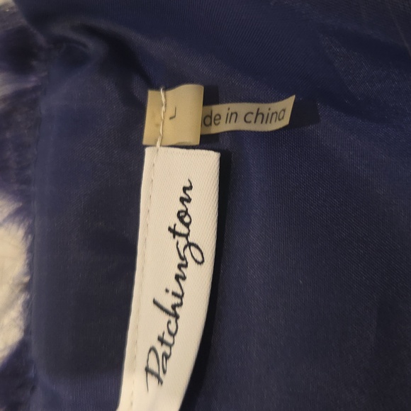 Patchington Navy Faux Fur Vest NWT - Picture 2 of 3